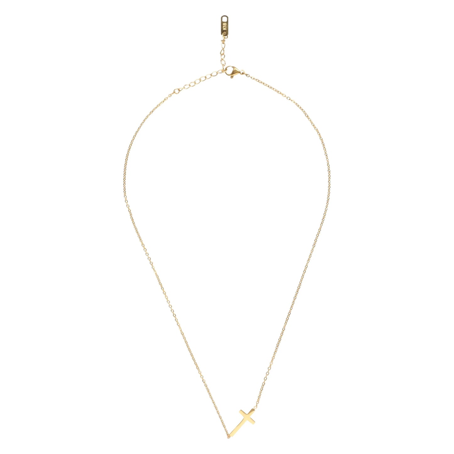 14K gold necklace | Gold Plated Cross Pendant Necklace