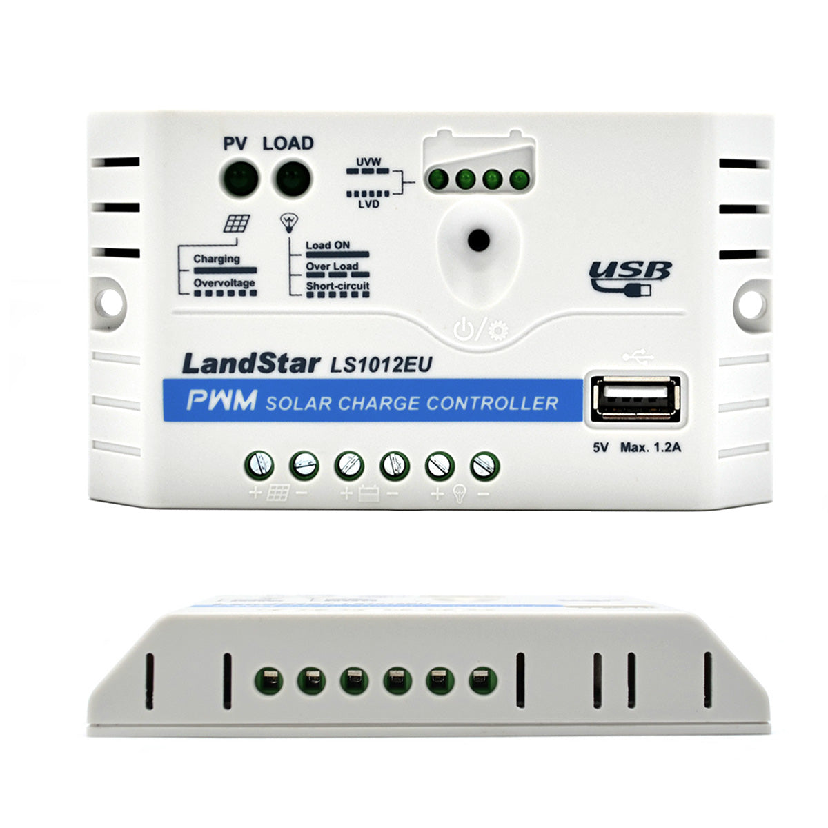 ACOPOWER 50W 12V Solar Charger Kit, 10A Charge Controller with Alligator Clips