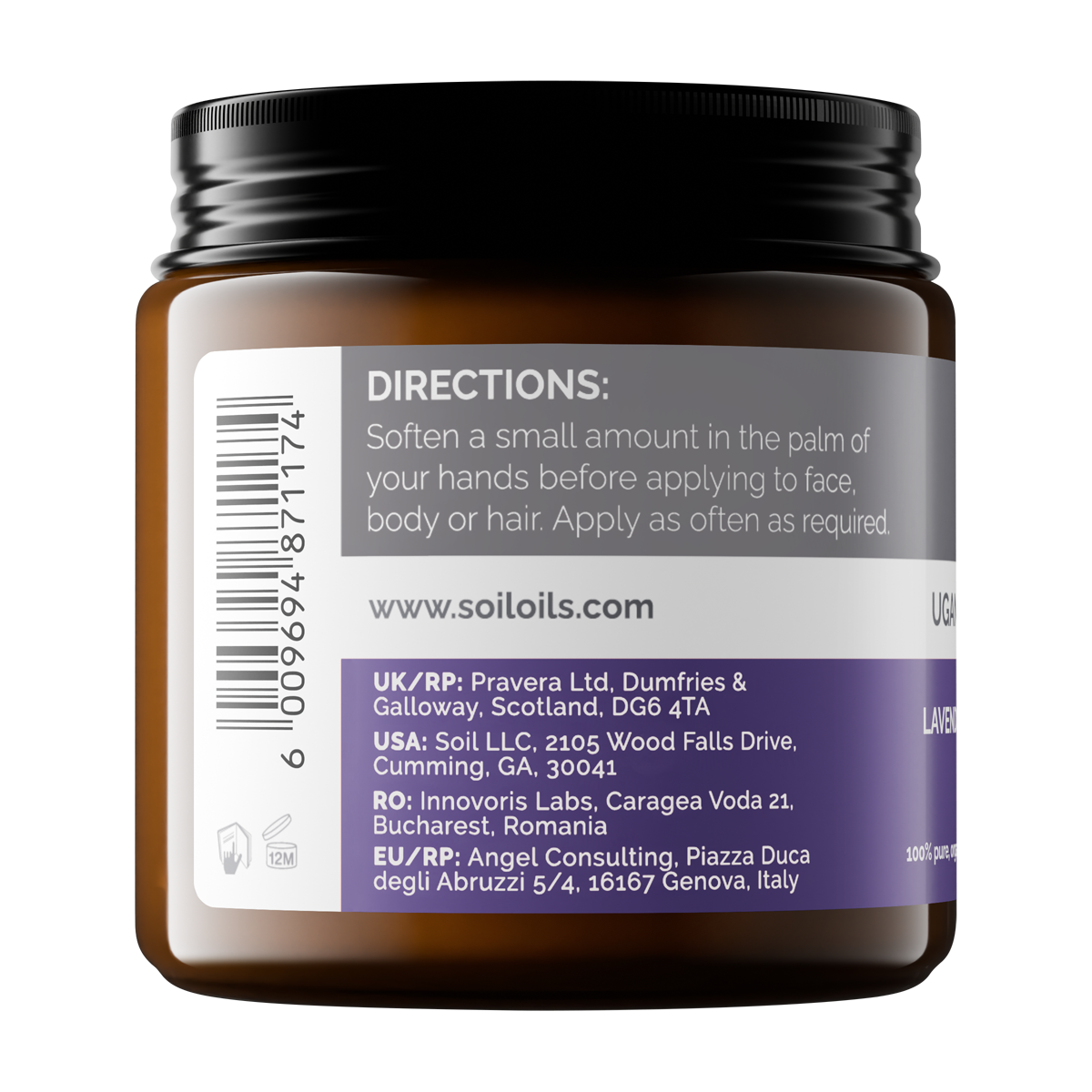 Organic Shea Butter - Lavender Scented 100ml