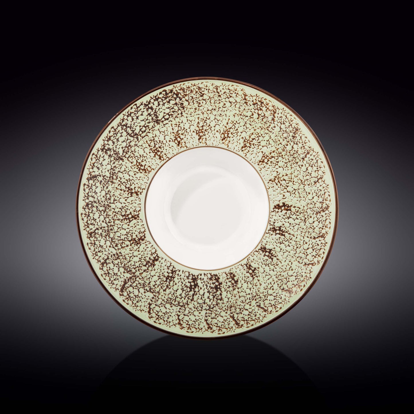 Pale Green / PistachioPorcelain Deep Plate 10.5" inch | 27 Cm 8 Fl Oz | 250 Ml
