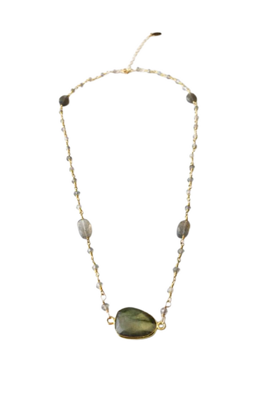 Mrs. Parker Endless Summer Labradorite Necklace in Gold