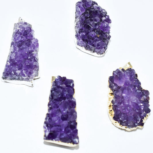 Amethyst Druzy Pendant