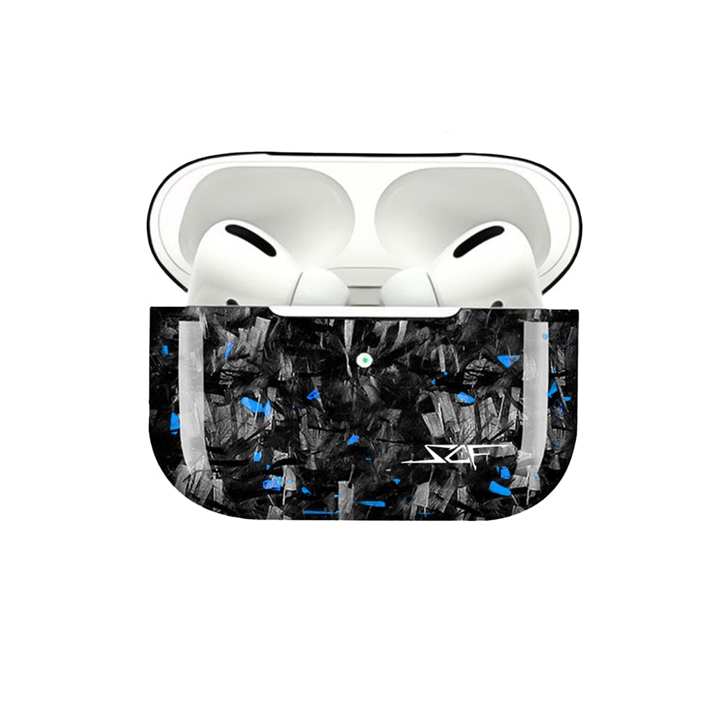 Apple AirPods | Blue Flake Forged Carbon Fiber Case