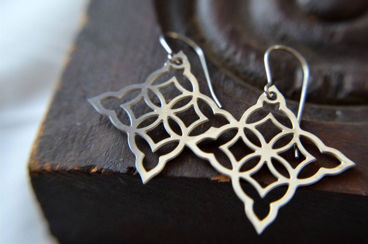 Moorish Diamond Earrings in stainless steel