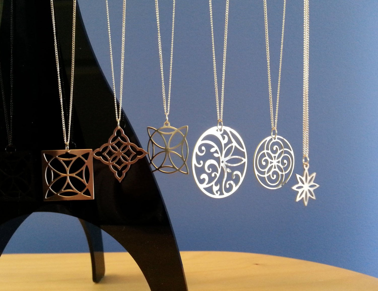 Four Leaf Pendant in stainless steel