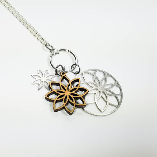 Lotus Flower Charm Necklace