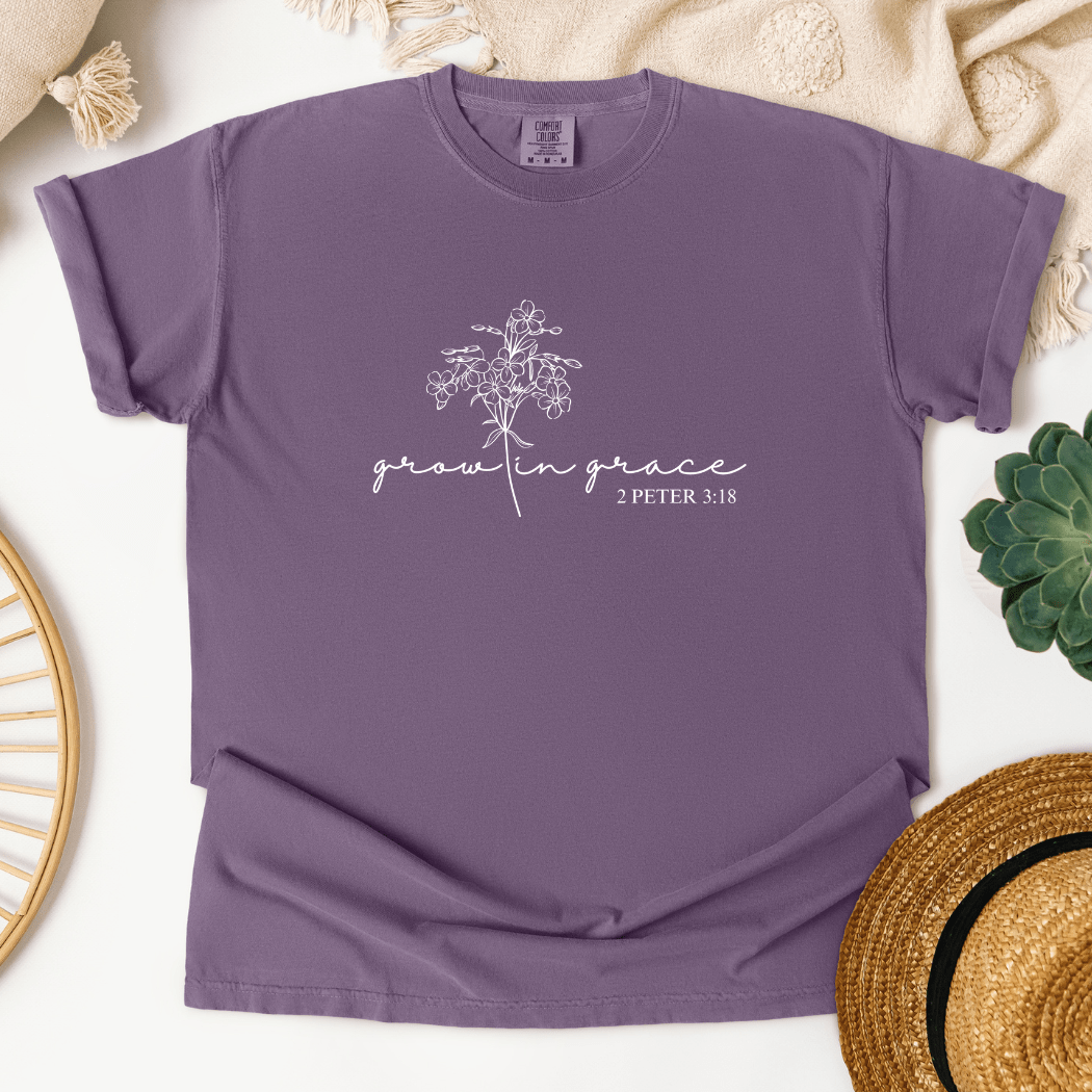 Grow In Grace Purple T