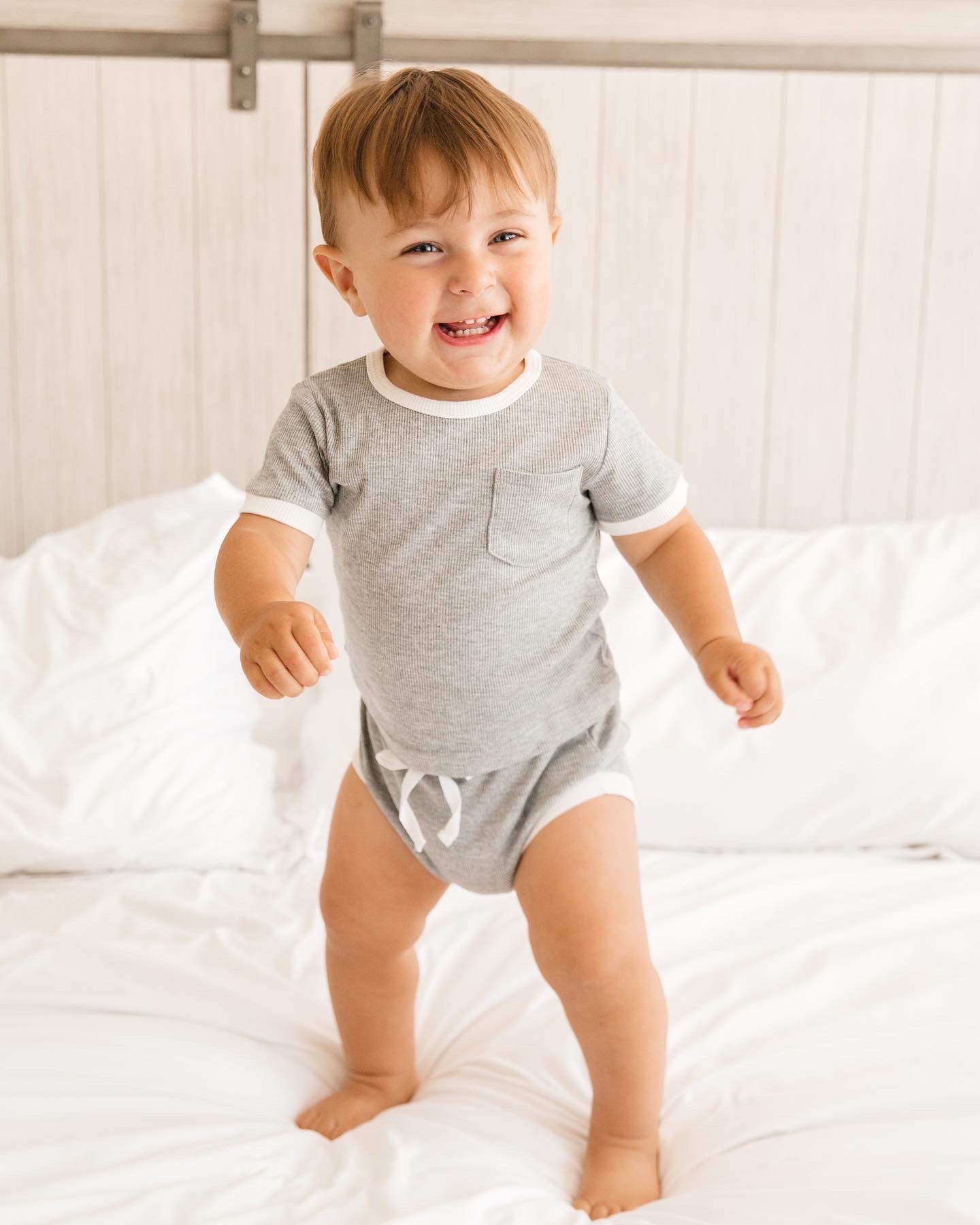 Ribbed Bamboo 2 Piece Shorts Set