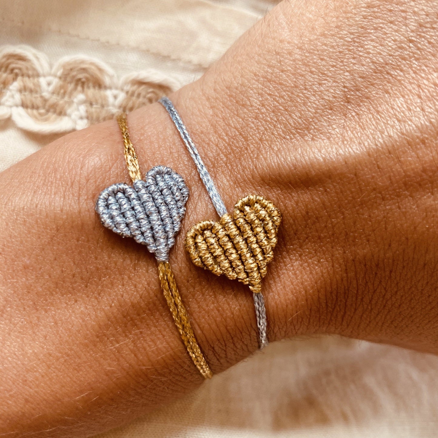 Metallic Heart Bracelet