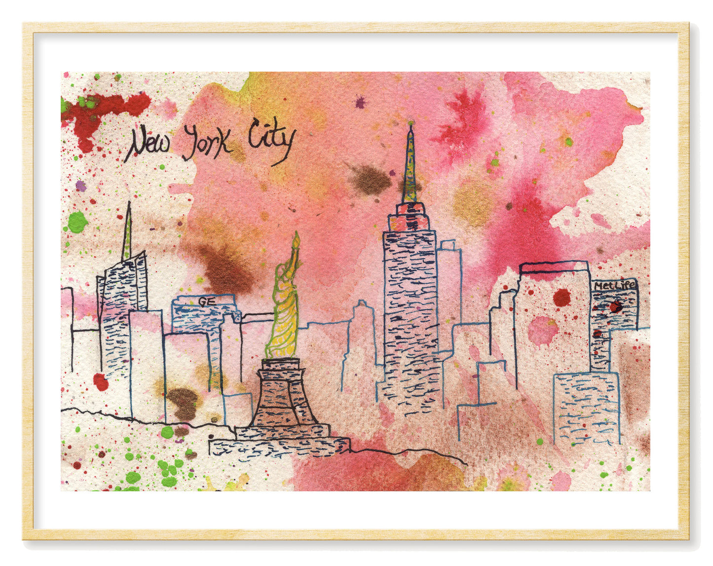 Pink NYC abstract - Print